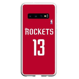 Чехол для Samsung Galaxy S10 с принтом Houston Rockets в Курске, Силикон | Область печати: задняя сторона чехла, без боковых панелей | 13 | fear the beard | houston rockets | nba | rise sports | баскетбол | баскетбольная | джеймс харден | нба | номер | спортивная | форма | хьюстон рокетс