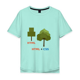 Мужская футболка хлопок Oversize с принтом Веб-дизайнеры html + css в Курске, 100% хлопок | свободный крой, круглый ворот, “спинка” длиннее передней части | Тематика изображения на принте: css | html | веб дизайн | дерево | дизайн | программирование | программист