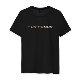Мужская футболка хлопок с принтом For Honor в Курске, 100% хлопок | прямой крой, круглый вырез горловины, длина до линии бедер, слегка спущенное плечо. | 