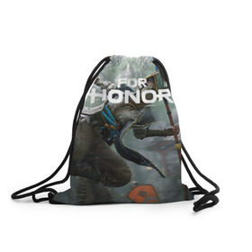 Рюкзак-мешок 3D с принтом For Honor в Курске, 100% полиэстер | плотность ткани — 200 г/м2, размер — 35 х 45 см; лямки — толстые шнурки, застежка на шнуровке, без карманов и подкладки | for honor