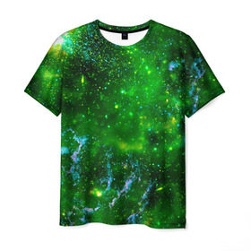 Мужская футболка 3D с принтом Кислотный космос в Курске, 100% полиэфир | прямой крой, круглый вырез горловины, длина до линии бедер | абстракция | кислотные цвета | космос