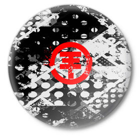 Значок с принтом TOKIO HOTEL в Курске,  металл | круглая форма, металлическая застежка в виде булавки | 