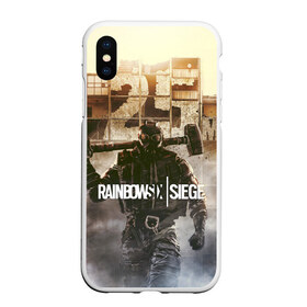 Чехол для iPhone XS Max матовый с принтом RAINBOW SIX SIEGE в Курске, Силикон | Область печати: задняя сторона чехла, без боковых панелей | cybersport | esports | pro league | r6 | rainbow | rainbow six | siege | six | weapon | армия | боевик | военные | война | игры | киберспорт | логотип | модные | оперативники | оружие | радуга | черный белый | шутер