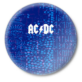 Значок с принтом AC DC angel collection в Курске,  металл | круглая форма, металлическая застежка в виде булавки | ac dc | logo | music | pop | rock | альтернатива | металл | музыка | музыкальный | поп | рок