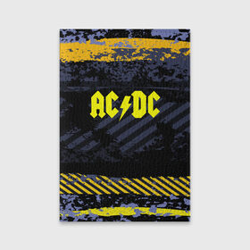 Обложка для паспорта матовая кожа с принтом AC DC STREET COLLECTION в Курске, натуральная матовая кожа | размер 19,3 х 13,7 см; прозрачные пластиковые крепления | ac dc | logo | music | pop | rock | альтернатива | металл | музыка | музыкальный | поп | рок