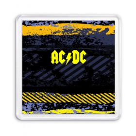Магнит 55*55 с принтом AC DC STREET COLLECTION в Курске, Пластик | Размер: 65*65 мм; Размер печати: 55*55 мм | ac dc | logo | music | pop | rock | альтернатива | металл | музыка | музыкальный | поп | рок