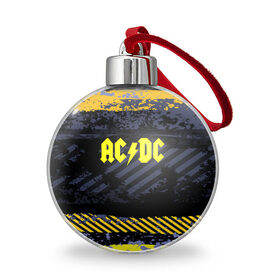 Ёлочный шар с принтом AC DC STREET COLLECTION в Курске, Пластик | Диаметр: 77 мм | ac dc | logo | music | pop | rock | альтернатива | металл | музыка | музыкальный | поп | рок
