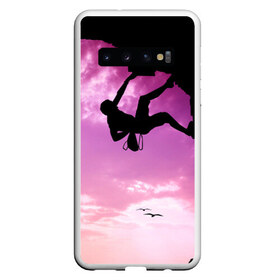 Чехол для Samsung Galaxy S10 с принтом climbing в Курске, Силикон | Область печати: задняя сторона чехла, без боковых панелей | adrenaline | extreme | hiking | mountaineering | mountains | risk | rock climb | rocks | sport | адреналин | альпинизм | высота | горы | риск | скалолазание | скалы | спорт | туризм | экстрим