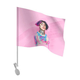 Флаг для автомобиля с принтом Lil Pink в Курске, 100% полиэстер | Размер: 30*21 см | lil peep | rap | густав ор | лил пип | рэп
