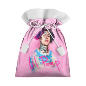 Подарочный 3D мешок с принтом Lil Pink в Курске, 100% полиэстер | Размер: 29*39 см | Тематика изображения на принте: lil peep | rap | густав ор | лил пип | рэп