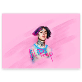 Поздравительная открытка с принтом Lil Pink в Курске, 100% бумага | плотность бумаги 280 г/м2, матовая, на обратной стороне линовка и место для марки
 | Тематика изображения на принте: lil peep | rap | густав ор | лил пип | рэп