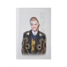 Обложка для паспорта матовая кожа с принтом White Peep в Курске, натуральная матовая кожа | размер 19,3 х 13,7 см; прозрачные пластиковые крепления | lil peep | rap | густав ор | лил пип | рэп