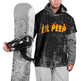 Накидка на куртку 3D с принтом Lil Fire Peep в Курске, 100% полиэстер |  | Тематика изображения на принте: lil peep | rap | густав ор | лил пип | рэп