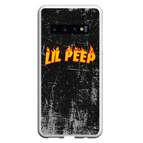 Чехол для Samsung Galaxy S10 с принтом Lil Fire Peep в Курске, Силикон | Область печати: задняя сторона чехла, без боковых панелей | lil peep | rap | густав ор | лил пип | рэп
