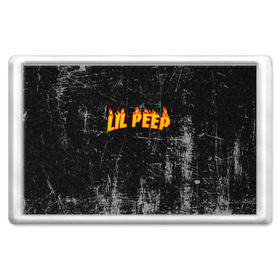 Магнит 45*70 с принтом Lil Fire Peep в Курске, Пластик | Размер: 78*52 мм; Размер печати: 70*45 | Тематика изображения на принте: lil peep | rap | густав ор | лил пип | рэп