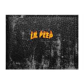 Обложка для студенческого билета с принтом Lil Fire Peep в Курске, натуральная кожа | Размер: 11*8 см; Печать на всей внешней стороне | lil peep | rap | густав ор | лил пип | рэп