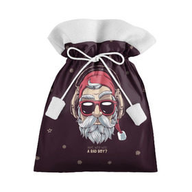 Подарочный 3D мешок с принтом Who was a bad boy? в Курске, 100% полиэстер | Размер: 29*39 см | bad | beard | boy | christmas | hipster | new year | santa | борода | дед мороз | новый год | рождество | санта | хипстер