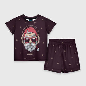 Детский костюм с шортами 3D с принтом Who was a bad boy в Курске,  |  | Тематика изображения на принте: bad | beard | boy | christmas | hipster | new year | santa | борода | дед мороз | новый год | рождество | санта | хипстер