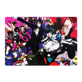 Магнитный плакат 3Х2 с принтом Темный дворецкий в Курске, Полимерный материал с магнитным слоем | 6 деталей размером 9*9 см | anime | black butler | manga | аниме | демон | манга | сиэль фантомхайв | яна тобосо