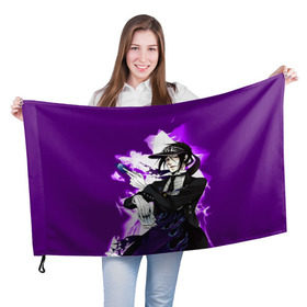 Флаг 3D с принтом Темный дворецкий в Курске, 100% полиэстер | плотность ткани — 95 г/м2, размер — 67 х 109 см. Принт наносится с одной стороны | anime | black butler | manga | аниме | демон | манга | сиэль фантомхайв | яна тобосо