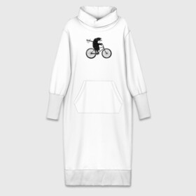 Платье удлиненное хлопок с принтом Ежик на велосипеде в Курске,  |  | велосипед | ежик