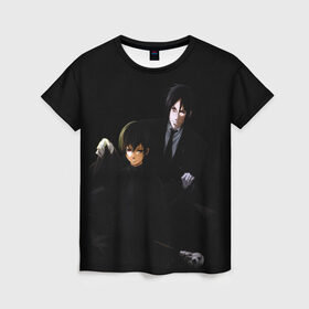 Женская футболка 3D с принтом Темный дворецкий в Курске, 100% полиэфир ( синтетическое хлопкоподобное полотно) | прямой крой, круглый вырез горловины, длина до линии бедер | anime | black butler | manga | аниме | демон | манга | сиэль фантомхайв | яна тобосо