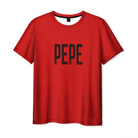 Мужская футболка 3D с принтом LiL PEPE в Курске, 100% полиэфир | прямой крой, круглый вырез горловины, длина до линии бедер | Тематика изображения на принте: cry baby | emo | lil peep | rap | группа | музыка | надпись | нытик | рэп | эмо