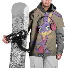 Накидка на куртку 3D с принтом Прикольный диджей в Курске, 100% полиэстер |  | Тематика изображения на принте: арт | белый | заяц | кролик | мульт | рисунок | филин | черный