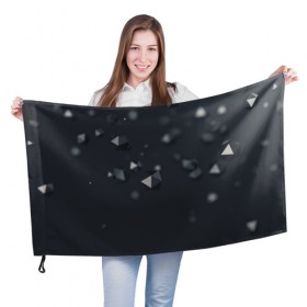 Флаг 3D с принтом Абстрактная материя в Курске, 100% полиэстер | плотность ткани — 95 г/м2, размер — 67 х 109 см. Принт наносится с одной стороны | 