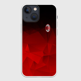 Чехол для iPhone 13 mini с принтом AC MILAN в Курске,  |  | ac milan | fc | fc milan | football | milan | soccer | белый | клуб | красный | милан | спорт | спортивные | фк | футбол | цвет.логотип | черный | эмблема