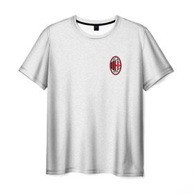 Мужская футболка 3D с принтом AC MILAN в Курске, 100% полиэфир | прямой крой, круглый вырез горловины, длина до линии бедер | ac milan | fc | fc milan | football | milan | soccer | белый | клуб | красный | милан | спорт | спортивные | фк | футбол | цвет.логотип | черный | эмблема