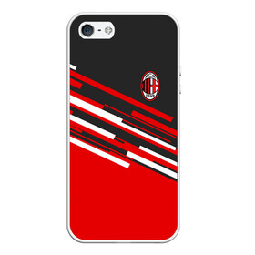 Чехол для iPhone 5/5S матовый с принтом AC MILAN в Курске, Силикон | Область печати: задняя сторона чехла, без боковых панелей | ac milan | fc | fc milan | football | milan | soccer | белый | клуб | красный | милан | спорт | спортивные | фк | футбол | цвет.логотип | черный | эмблема