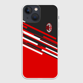 Чехол для iPhone 13 mini с принтом AC MILAN в Курске,  |  | ac milan | fc | fc milan | football | milan | soccer | белый | клуб | красный | милан | спорт | спортивные | фк | футбол | цвет.логотип | черный | эмблема