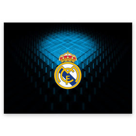 Поздравительная открытка с принтом Real Madrid 2018 Original в Курске, 100% бумага | плотность бумаги 280 г/м2, матовая, на обратной стороне линовка и место для марки
 | emirates | fc | real madrid | геометрия | реал мадрид | футбольный клуб | эмблема