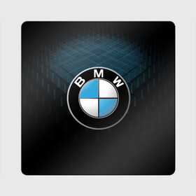 Магнит виниловый Квадрат с принтом BMW BLUE LINE | БМВ в Курске, полимерный материал с магнитным слоем | размер 9*9 см, закругленные углы | Тематика изображения на принте: bmw | bmw motorsport | bmw performance | carbon | m | motorsport | performance | sport | бмв | карбон | моторспорт | спорт
