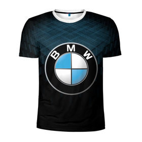Мужская футболка 3D спортивная с принтом BMW 2018 Blue Line в Курске, 100% полиэстер с улучшенными характеристиками | приталенный силуэт, круглая горловина, широкие плечи, сужается к линии бедра | bmw | bmw motorsport | bmw performance | carbon | m | motorsport | performance | sport | бмв | карбон | моторспорт | спорт
