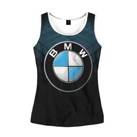 Женская майка 3D с принтом BMW 2018 Blue Line в Курске, 100% полиэстер | круглая горловина, прямой силуэт, длина до линии бедра | Тематика изображения на принте: bmw | bmw motorsport | bmw performance | carbon | m | motorsport | performance | sport | бмв | карбон | моторспорт | спорт