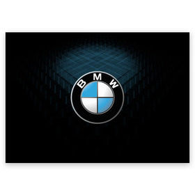 Поздравительная открытка с принтом BMW 2018 Blue Line в Курске, 100% бумага | плотность бумаги 280 г/м2, матовая, на обратной стороне линовка и место для марки
 | Тематика изображения на принте: bmw | bmw motorsport | bmw performance | carbon | m | motorsport | performance | sport | бмв | карбон | моторспорт | спорт