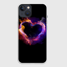 Чехол для iPhone 13 с принтом Огненное сердце в Курске,  |  | Тематика изображения на принте: любовь | огонь | сердце