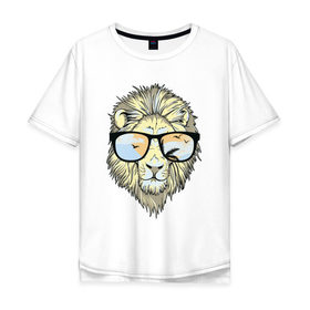 Мужская футболка хлопок Oversize с принтом Король пляжа в Курске, 100% хлопок | свободный крой, круглый ворот, “спинка” длиннее передней части | король | лев | лето | океан | пальмы | пляж