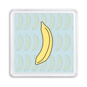 Магнит 55*55 с принтом банан в Курске, Пластик | Размер: 65*65 мм; Размер печати: 55*55 мм | banana | банан
