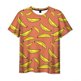 Мужская футболка 3D с принтом банан в Курске, 100% полиэфир | прямой крой, круглый вырез горловины, длина до линии бедер | banan | банан