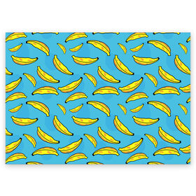 Поздравительная открытка с принтом банан в Курске, 100% бумага | плотность бумаги 280 г/м2, матовая, на обратной стороне линовка и место для марки
 | Тематика изображения на принте: banana | банан