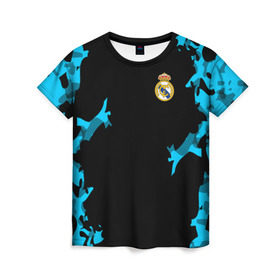 Женская футболка 3D с принтом Real Madrid 2018 Original в Курске, 100% полиэфир ( синтетическое хлопкоподобное полотно) | прямой крой, круглый вырез горловины, длина до линии бедер | emirates | fc | real madrid | абстракция | реал мадрид | футбольный клуб | эмблема