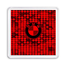 Магнит 55*55 с принтом bmw sport collection red style в Курске, Пластик | Размер: 65*65 мм; Размер печати: 55*55 мм | 