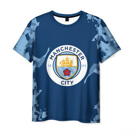 Мужская футболка 3D с принтом Manchester city 2018 Original в Курске, 100% полиэфир | прямой крой, круглый вырез горловины, длина до линии бедер | 