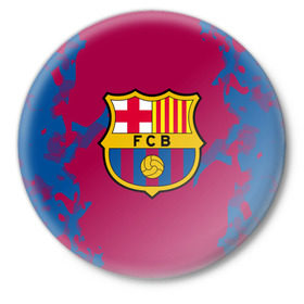 Значок с принтом FC Barca 2018 Original в Курске,  металл | круглая форма, металлическая застежка в виде булавки | Тематика изображения на принте: fc | fc barcelona | fcb | барселона | спорт | спортивные | фк | футбол | футбольный клуб