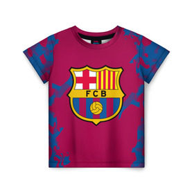 Детская футболка 3D с принтом FC Barca 2018 Original в Курске, 100% гипоаллергенный полиэфир | прямой крой, круглый вырез горловины, длина до линии бедер, чуть спущенное плечо, ткань немного тянется | fc | fc barcelona | fcb | барселона | спорт | спортивные | фк | футбол | футбольный клуб