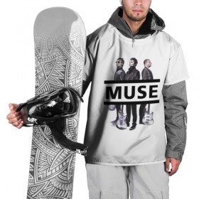 Накидка на куртку 3D с принтом Группа Muse в Курске, 100% полиэстер |  | Тематика изображения на принте: 