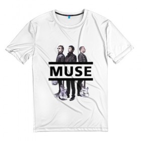 Мужская футболка 3D с принтом Группа Muse в Курске, 100% полиэфир | прямой крой, круглый вырез горловины, длина до линии бедер | 